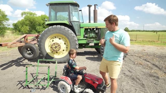 Plowing Dirt On The Farm With Kids Tractors | Tractors For Kids