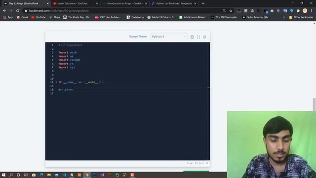 HackerRank Day 7 Arrays(list) 30 days of code python in Bangla смотреть онлайн