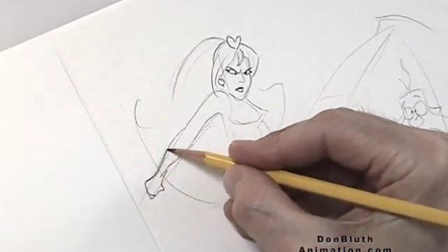 Don Bluth Draws Kimberly From Space Ace.