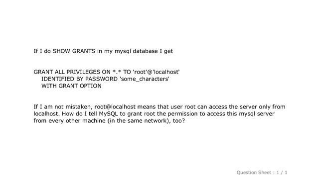 MySQL : How to grant remote access permissions to mysql server for user? смотреть онлайн