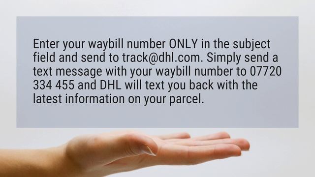 Where is DHL tracking number on waybill? смотреть онлайн