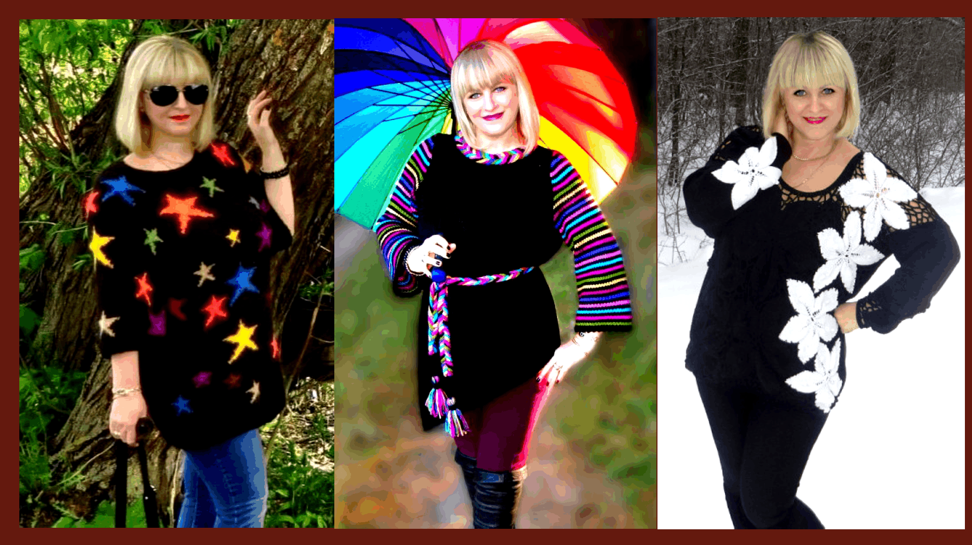 Вязанные туники, свитера, пальто спицами. Работы Бережной Натальи. смотреть онлайн