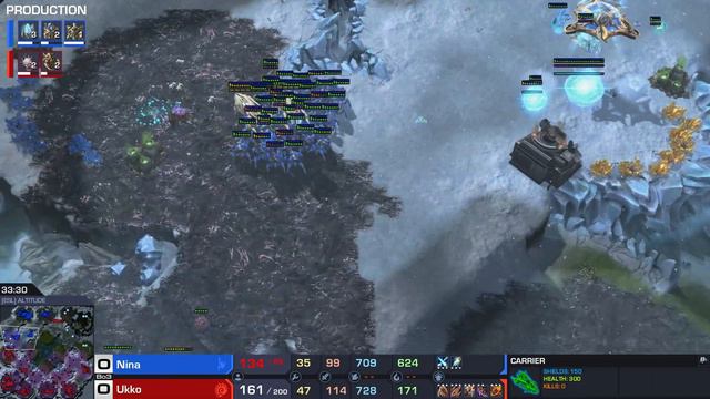 An Endgame DISASTER - Nina (P) vs Ukko (Z) | ESL Masters Summer | StarCraft 2 смотреть онлайн