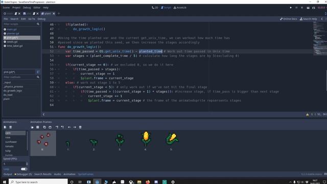 GODOT plants accurately grow even when the game isn't running like in Animal Crossing, tutorial смотреть онлайн