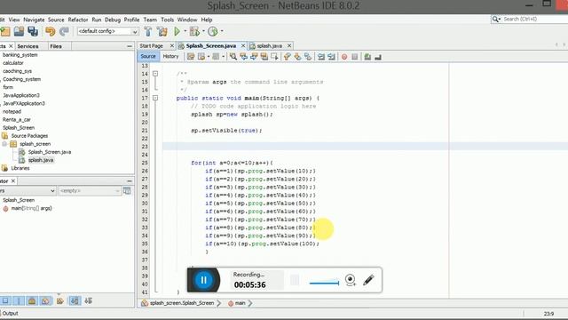 how to make a splash screen in java net beans смотреть онлайн