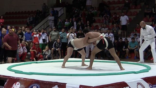 Тюлюш Сайын-Белек в финале чемпионата Европы по сумо в Грузии смотреть онлайн