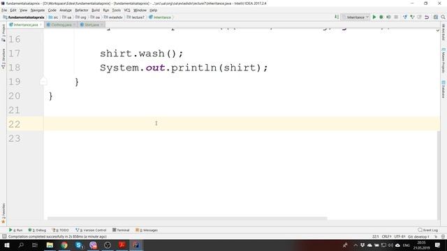 Лекция 7 (Java time, Наследование, Класс Object) ATAPRXIX part2 смотреть онлайн