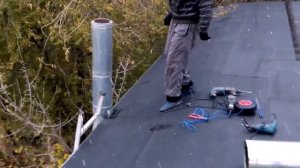 Монтаж дымохода из сэндвич труб! Своими руками