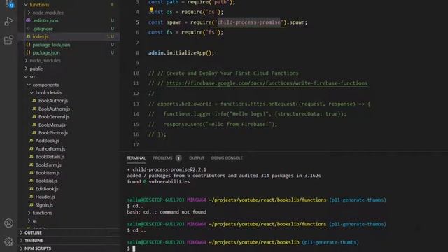 Use Firebase Cloud Functions to generate thumbnails with React (ReactJs) - full app #11 смотреть онлайн