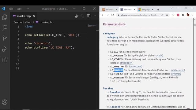 Zeichenketten - LOCALE setlocale, localeconv, nl_langinfo [PHP Doku - Funktionsreferenz] смотреть онлайн