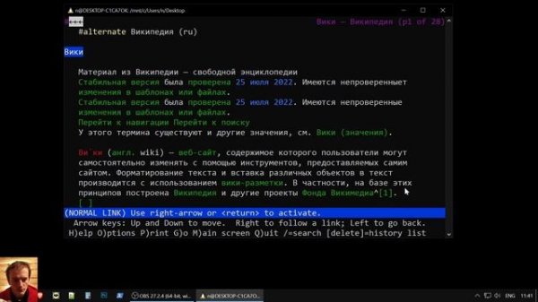 Text browser "Lynx" under Windows OS