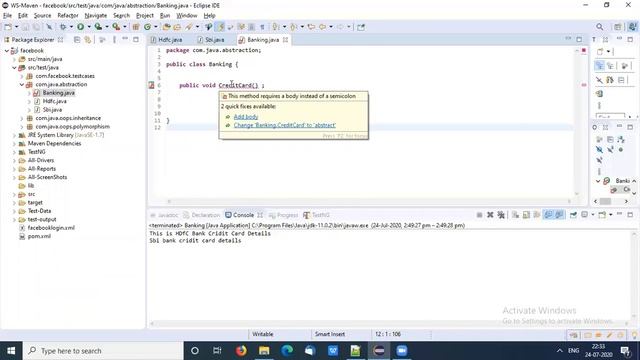 Java Abstraction || abstract class and abstract methods in Java (Hindi) || Java OOPS смотреть онлайн