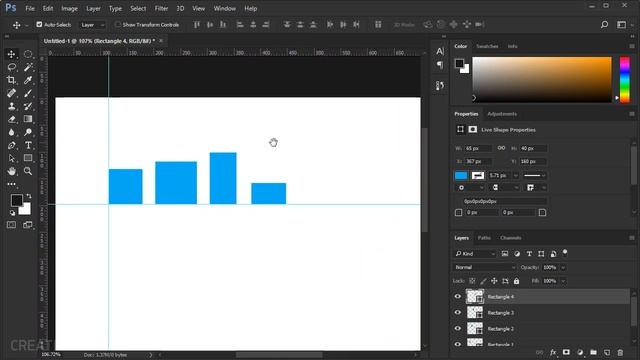 Линии Guides. Видеоуроки Photoshop. смотреть онлайн