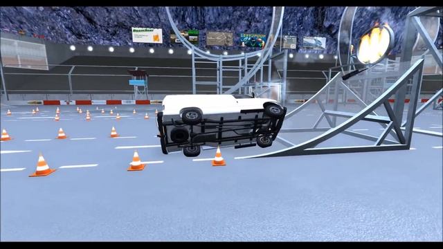 Car Jump Arena - Part 7 (Freestyle Stadium) | BeamNG.drive смотреть онлайн