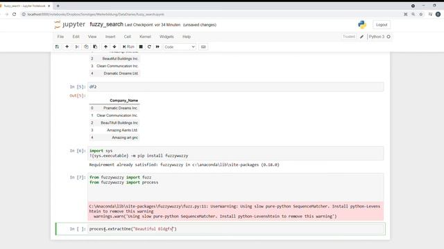Dealing with Typos or Misspellings in Pandas Dataframes by applying Fuzzy Search / Fuzzy Logic смотреть онлайн