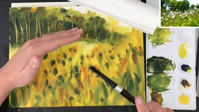 No Masking Fluid? No Problem! Watercolour Tutorial Of Dandelions // Using 4 Colours смотреть онлайн