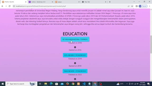Profile Web Bootstrap смотреть онлайн