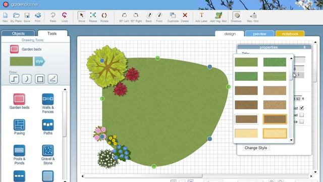 Using the Drawing tools in Garden Planner смотреть онлайн