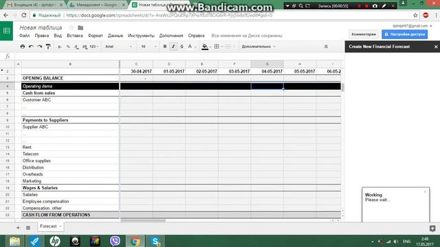Дополнение financial forecast для google таблиц, Климов Р.И. 6511 смотреть онлайн