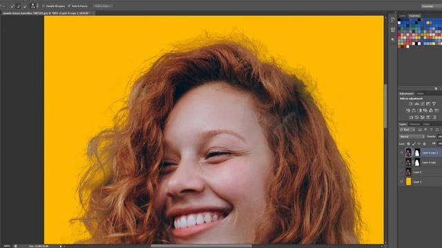 SELECT HAIR & DRAMATIC BACKGROUND CHANGE - Photoshop Tutorial | Refine Edge смотреть онлайн