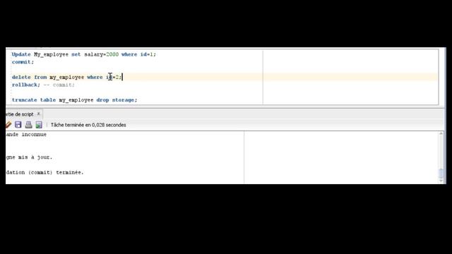 Modifier et supprimer les données d'une Table Oracle смотреть онлайн