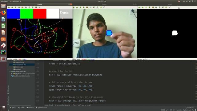 Paint Using Webcam - Opencv смотреть онлайн