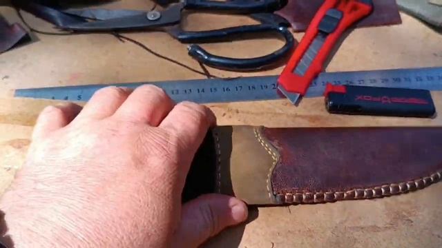 Делаем ножны с тряпки под кожу смотреть онлайн