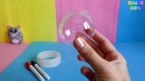 Антистресс из нано ленты Как сделать шарик котика из нано скотча
