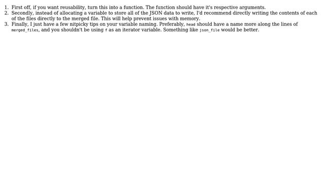 Code Review: Merging multiple JSON files using Python (2 Solutions!!) смотреть онлайн