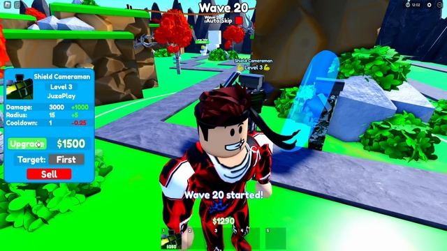 ТОЛЬКО КАМЕРА МЕН СО ЩИТОМ ПРОТИВ СКИБИДИ ТУАЛЕТОВ Toilet Tower Defense РОБЛОКС смотреть онлайн