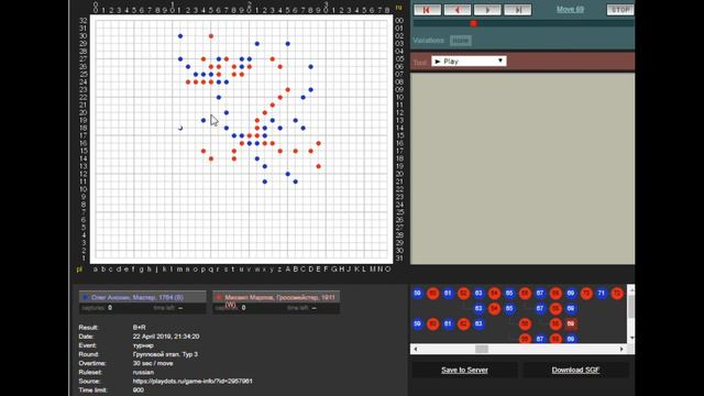 Игра точки |  Обзор партии Олег Анохин - Михаил Марлов