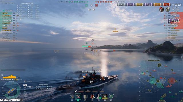 Battleship West Virginia 1944 - Excellent secondary weapons and Anti Air смотреть онлайн