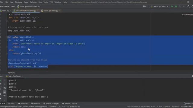 Stack Operations | Push Pop Top Display | Stack underflow | Class 12 | NCERT | Python | CBSE BOARD смотреть онлайн