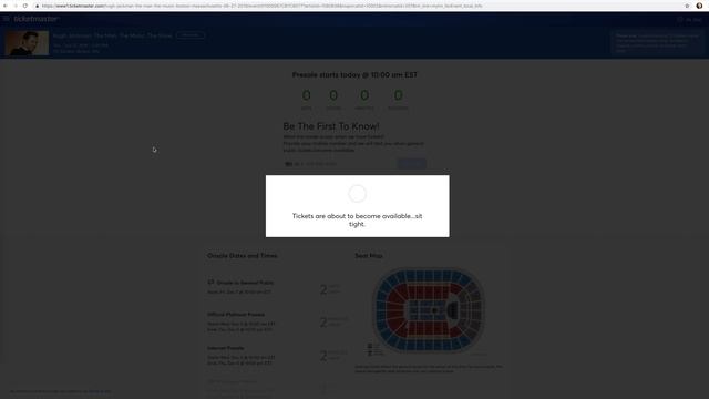 What a Ticketmaster Presale looks like on a desktop computer смотреть онлайн