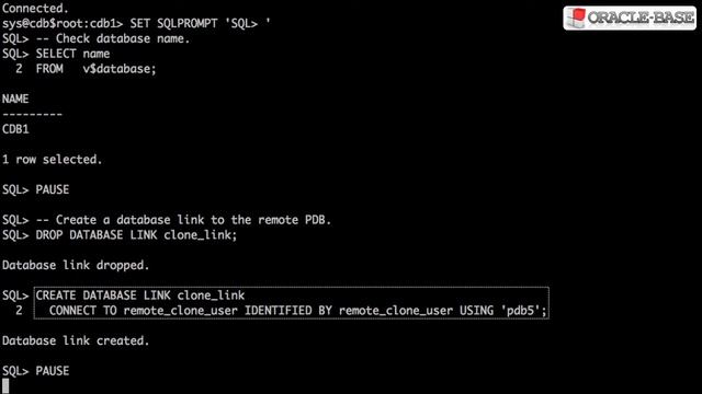 Multitenant : Clone a Remote Pluggable Database (PDB) смотреть онлайн