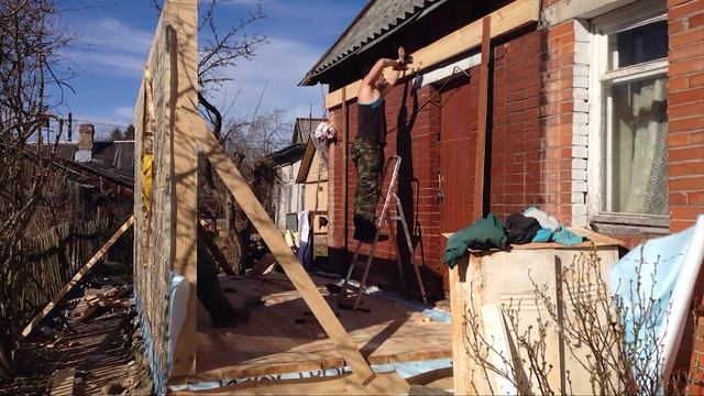 Пристройка к кирпичному дому своими руками. Каркасная Веранда к дому. смотреть онлайн