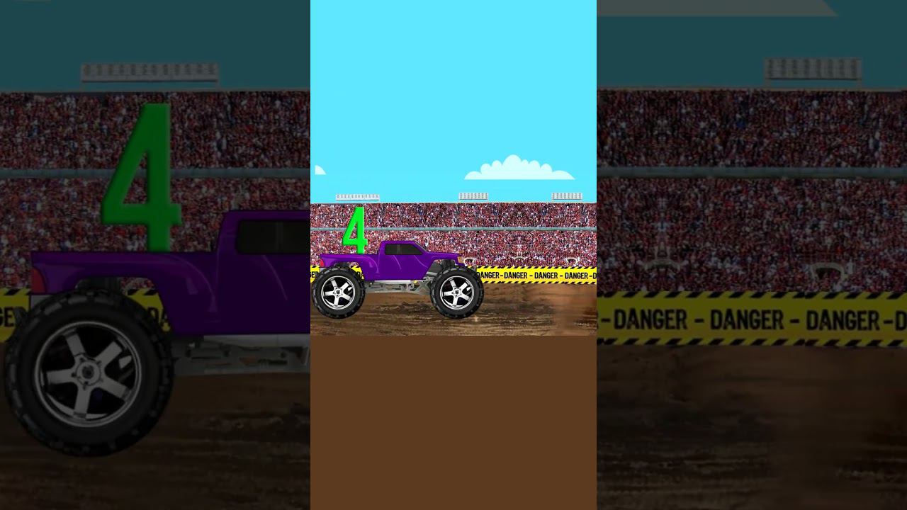 Учим цифру 4 - Машинки для детей - Учимся считать до 5 с Монстр Траком #учисьиграй #крошкаантошка смотреть онлайн