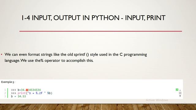 Input, Output in python - input, print смотреть онлайн