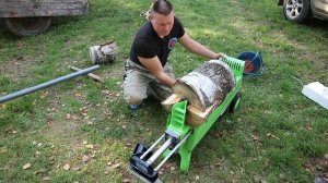 Дровокол RedVerg 7 Тонн. Распаковка. Запуск. Колка дров электро дровоколом. Первое впечатление.