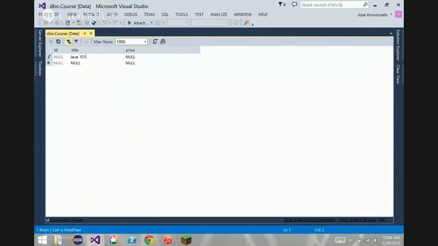 Adding Data to a Table in SQL Server from Visual Studio смотреть онлайн