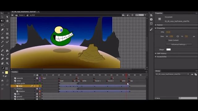 Copying Keyframes -Adobe Animate смотреть онлайн