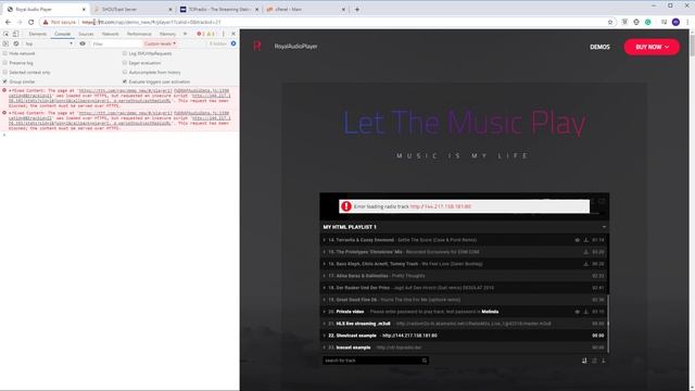 Shoutcast and Icecast for Royal Audio Player and MP3 Sticky Player, install PROXY CORS server. смотреть онлайн