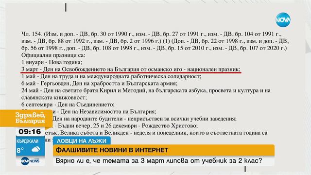 "Ловци на лъжи": Вярно ли е, че темата за 3 март липсва от учебник за 2 клас - Здравей, България смотреть онлайн
