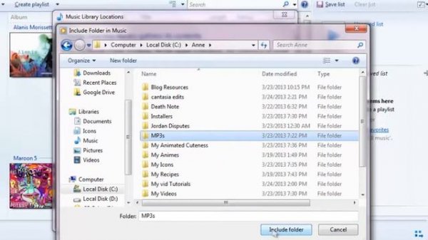 Windows7_How to Add Folder in Windows Media Player