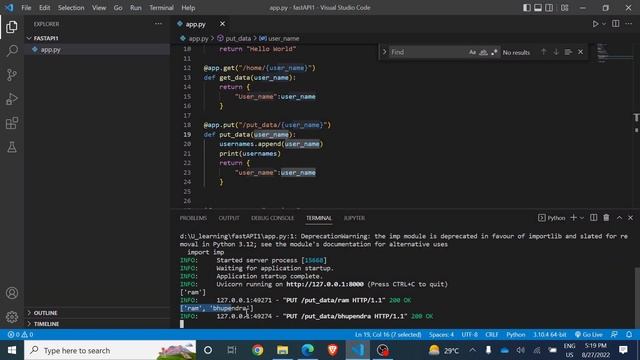 FASTAPI GET,PUT, POST & DELETE Route Methods Explained in Hindi смотреть онлайн