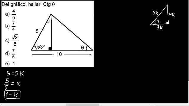 Triangulos notables, ejercicios aplicando triangulos notables hallar ctg смотреть онлайн