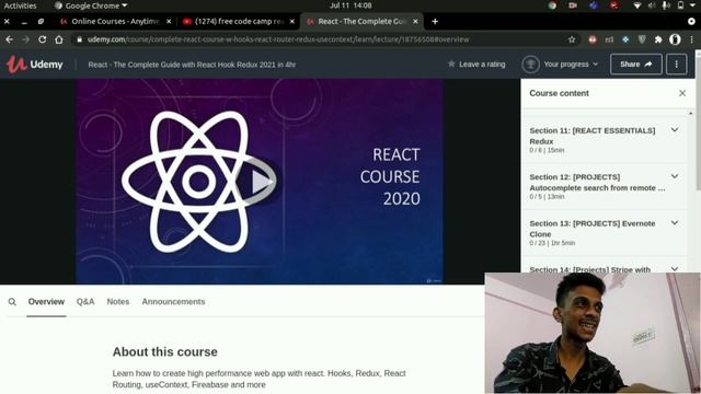 Learning REACT.js on Udemy Paid Course V/S Freecodecamp | Review | MERN Development | Aakash HHOP смотреть онлайн