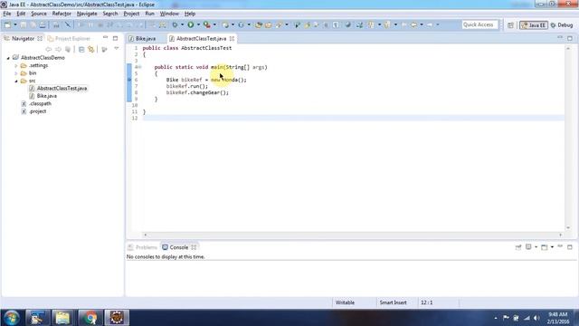 Java abstract class (Bike) | What is an abstract class? | Java Tutorial смотреть онлайн