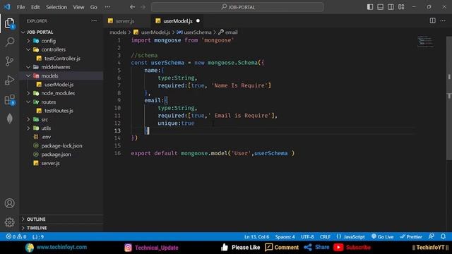 User Model Schema Nodejs Job Portal Application Nodejs Project Nodejs Tutorial Nodejs Course смотреть онлайн