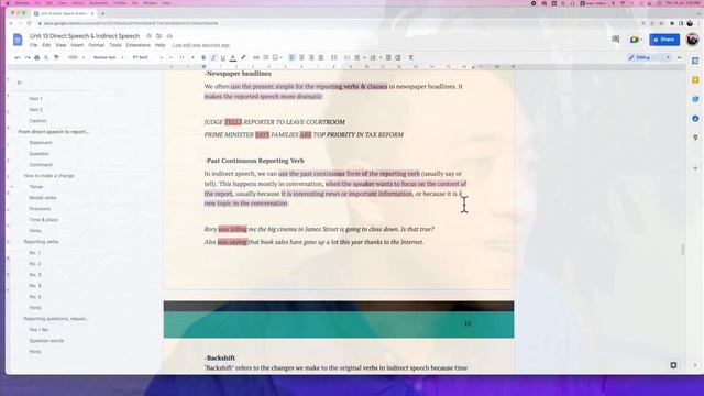 Direct Speech & Reported Speech - Part 4 Tenses In Reporting Clauses & Backshift смотреть онлайн